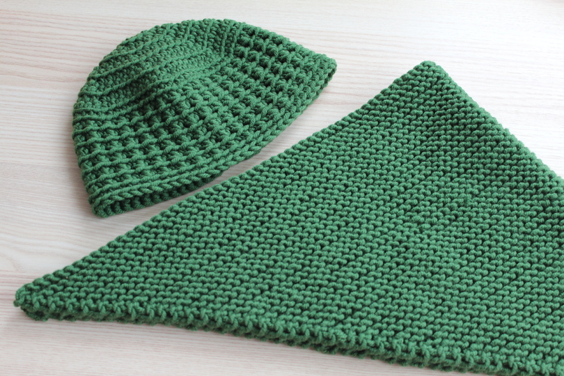 „Roman&Julia“ Babymütze & Dreiecktuch PDF-Anleitung