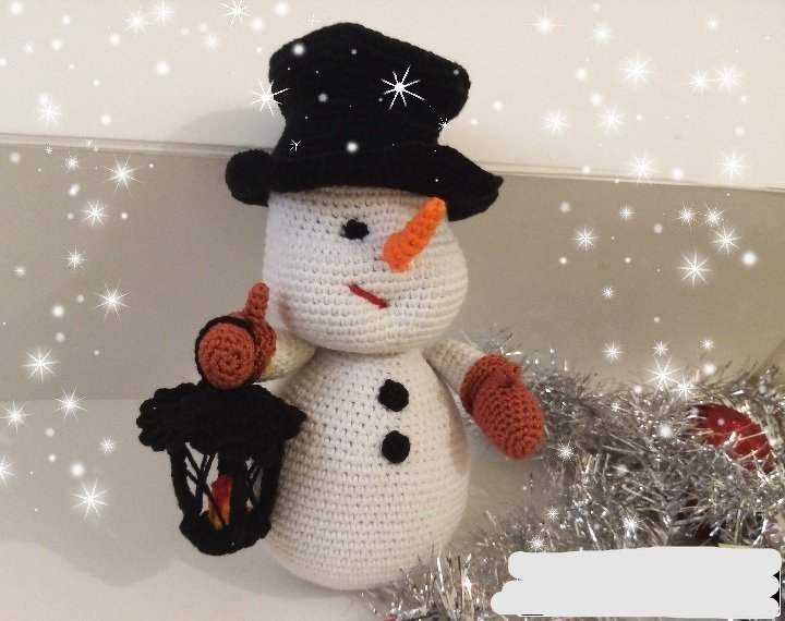 Snowman. Crochet pattern