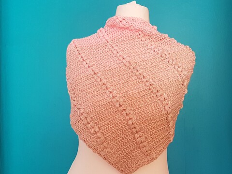 Häkelanleitung asymmetrisches Dreieckstuch Kornfeld