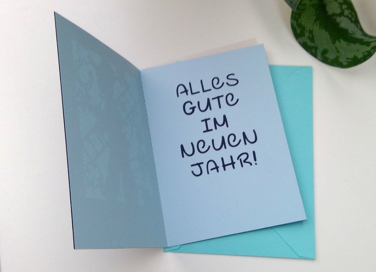 Karte Kaminfeger mit Kuvert Plotterdatei SVG DXF