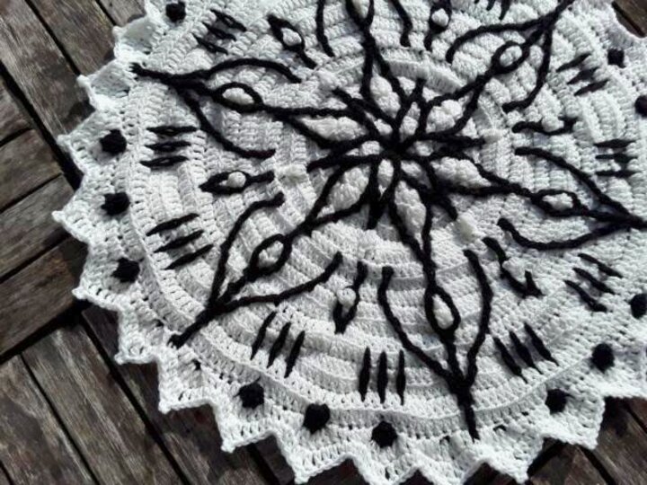 Mandala *SternenBlumE - Regenbogen* overlay crochet - Mehrlagen Technik