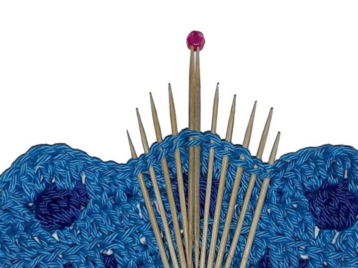 Mandala *SternenBlumE - Regenbogen* overlay crochet - Mehrlagen Technik