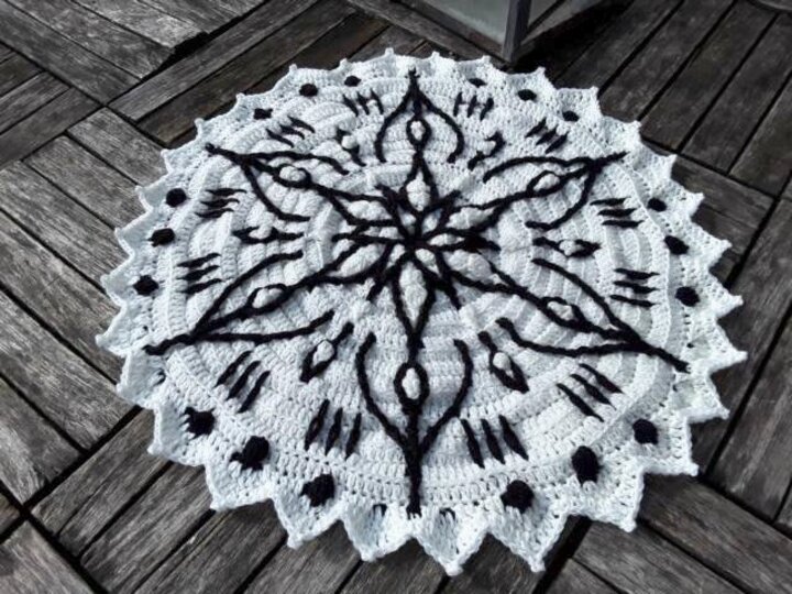 Mandala *SternenBlumE - Regenbogen* overlay crochet - Mehrlagen Technik