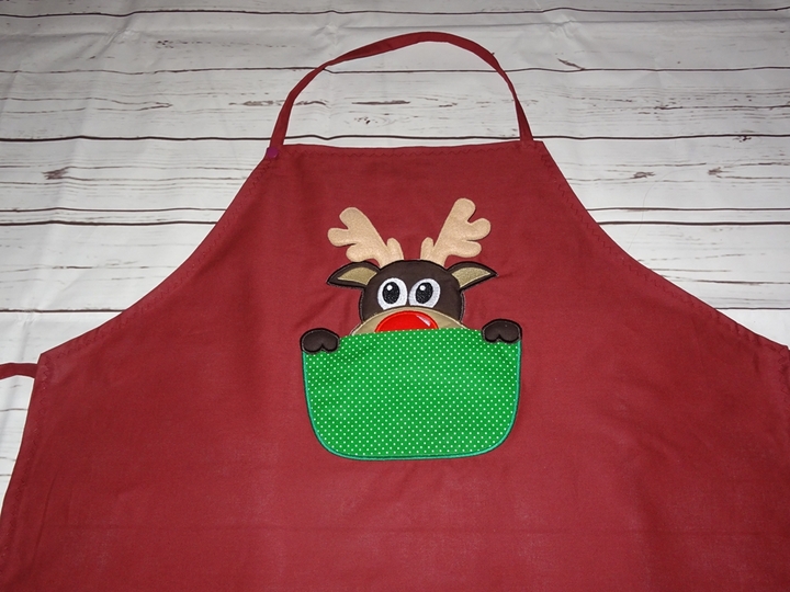 3-D Rentier Elch aus der Tasche Weihnachten ITH Stickdatei