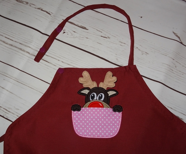 3-D Rentier Elch aus der Tasche Weihnachten ITH Stickdatei