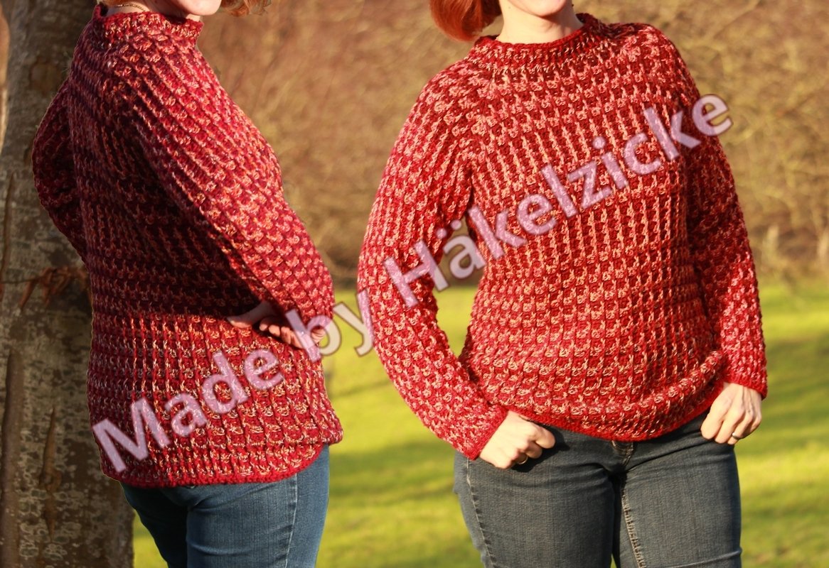 Anleitung Häkelpulli Grannyosa * ein Muster-viele Varianten * RVO S-XXL - Bild 4