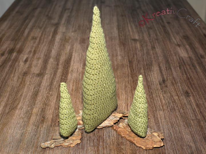 Dezenter Tannenbaum in verschiedenen Größen - Häkelanleitung