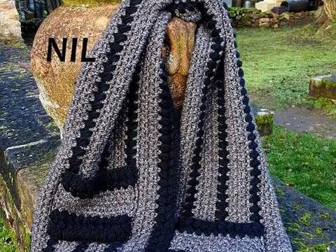 "NIL" Taschenschal Häkelanleitung