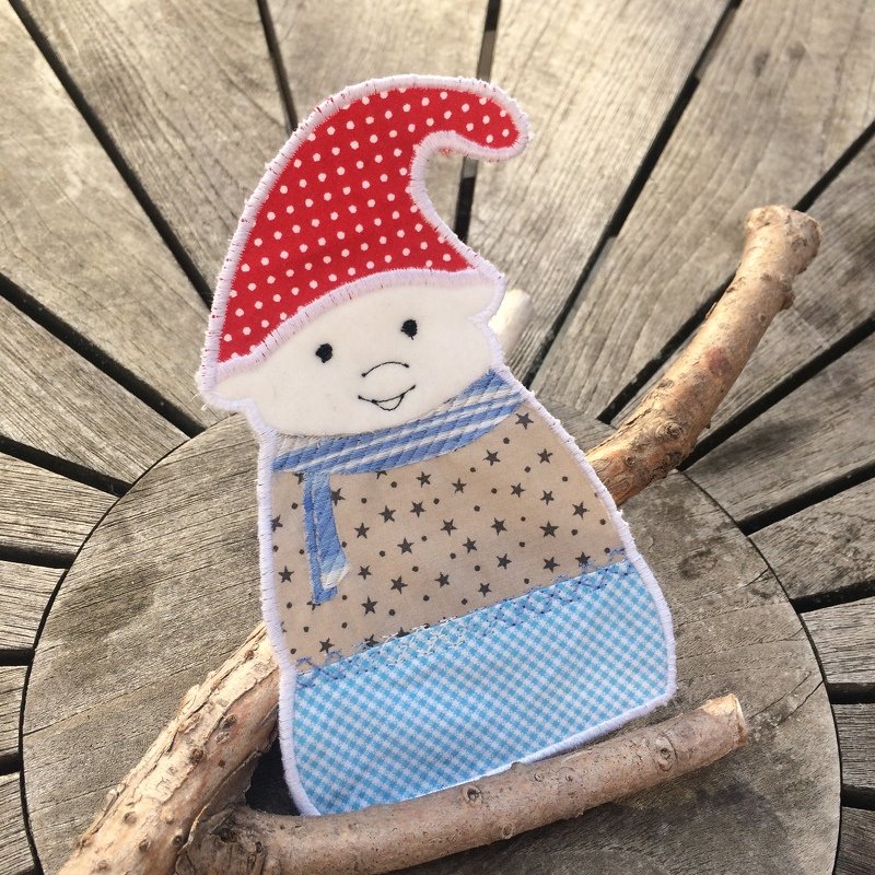 Wichtel Zwerg Stickdatei Applikation 13x18 Aufnäher - Bild 7