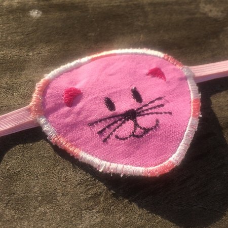 Augenklappe Katze Stickdatei ITH 10x10 cm Pirat Auge