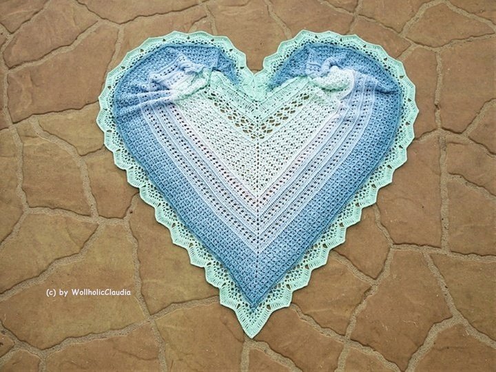 Häkelanleitung Dreieckstuch "Best of Wollholic"