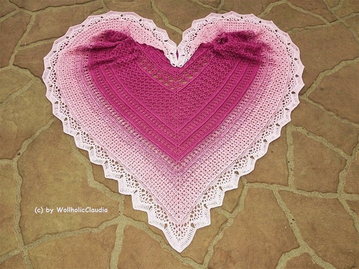 Häkelanleitung Dreieckstuch "Best of Wollholic"