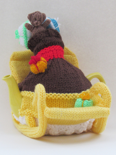 Christmas Eve Santa's Sleigh Tea Cosy Knitting Pattern
