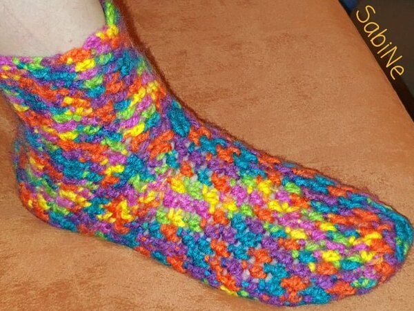 Speedy-Socks - die Häkelsocke, Größe kann leicht angepasst werden