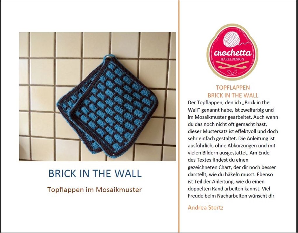 Topflappen "Brick in the Wall"