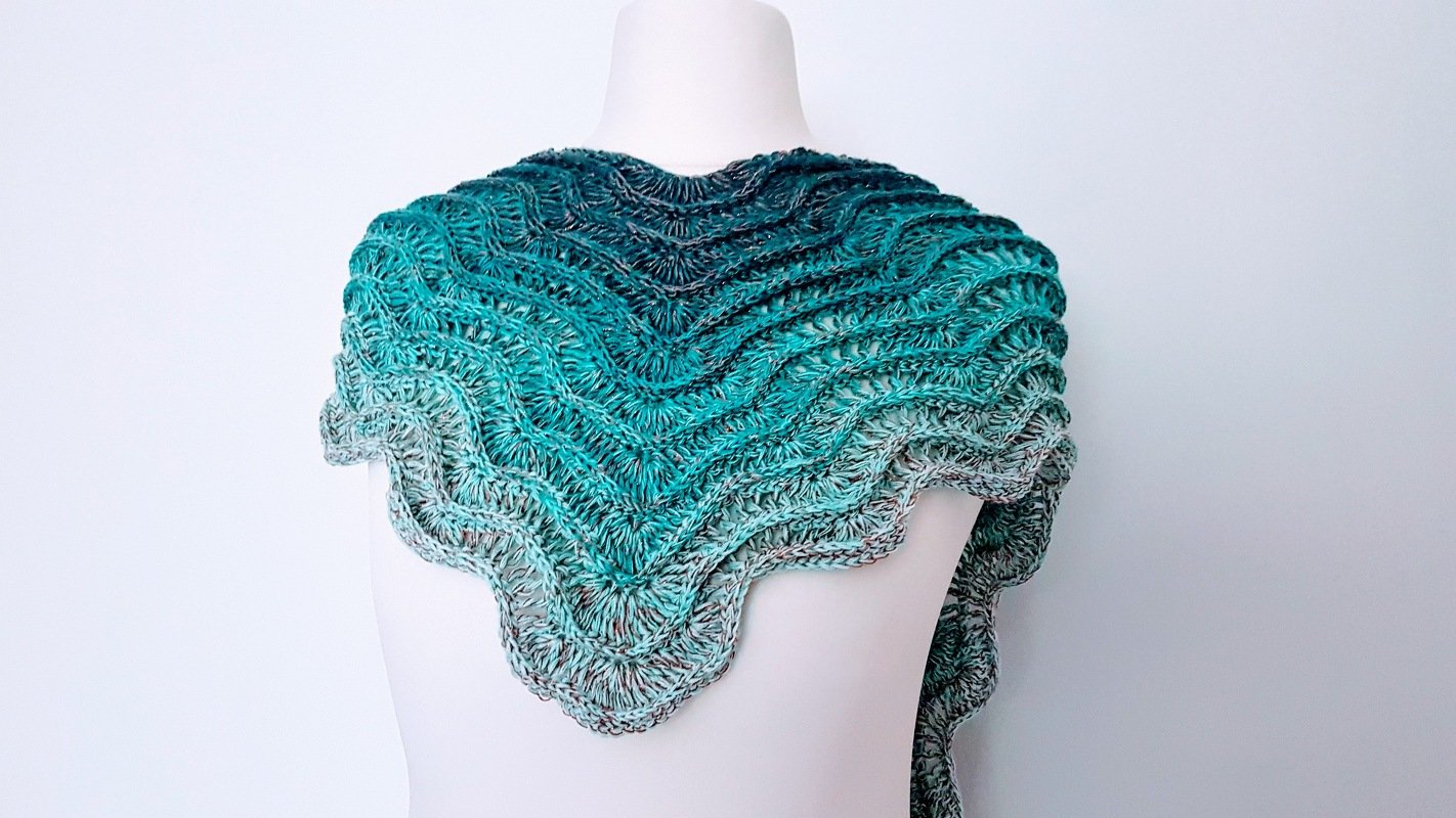 Häkelanleitung Dreieckschal Brandung - Bild 2