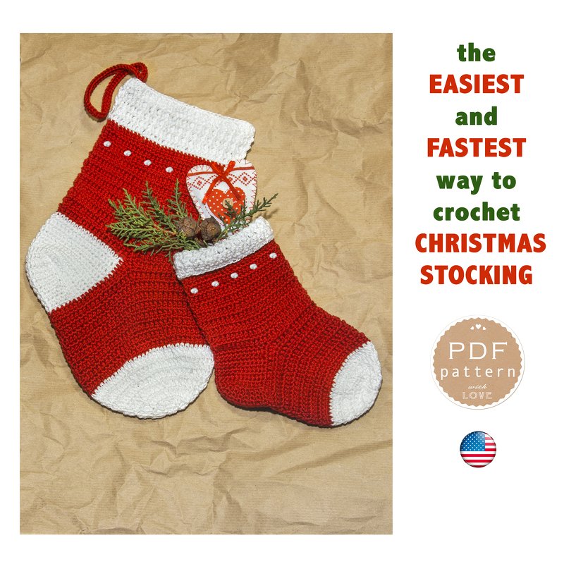 Classic Red Christmas Stocking Crochet pattern