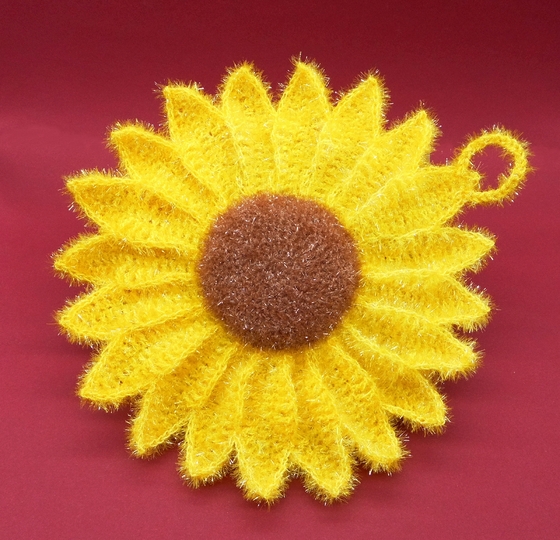 Große Sonnenblume Waschlappen Spültuch - einfach und dekorativ