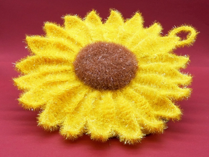 Große Sonnenblume Waschlappen Spültuch - einfach und dekorativ