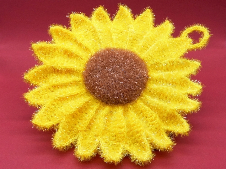 Große Sonnenblume Waschlappen Spültuch - einfach und dekorativ