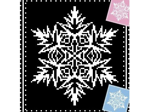 Häkelmuster *SCHNEEFLOCKE * Grafik für C2C Decke