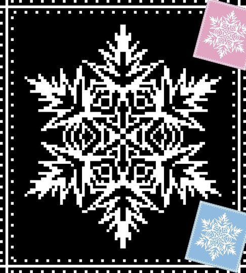 Häkelmuster *SCHNEEFLOCKE * Grafik für C2C Decke