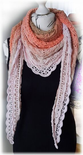 Häkelanleitung flaches dichtes Dreiecksuch Leandra