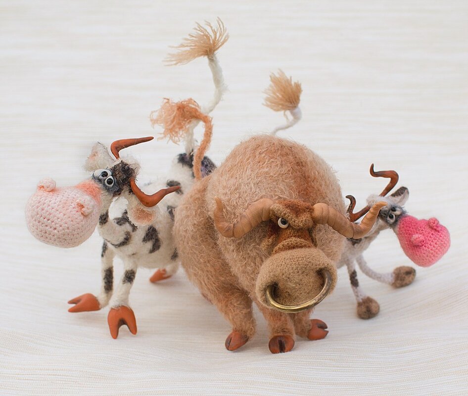 S14 Vorteilspaket Häkelanleitungen Amigurumi Kuh und Bulle - Pertseva CP