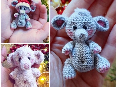 Häkelanleitung "Mini Elefant Fridolin"