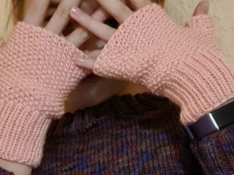 Stulpen stricken einfach für schmale Hände Kinderstulpen Handschuhe Reste