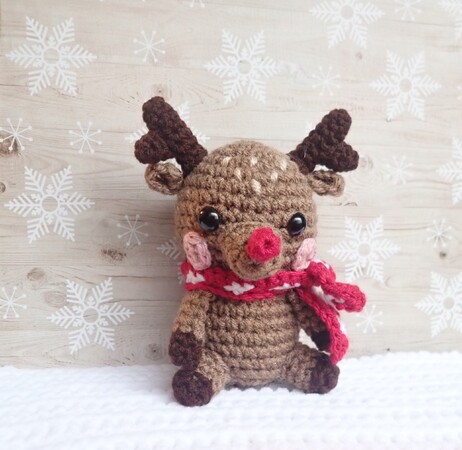 Rudy the Reindeer- Crochet Amigurumi Pattern PDF- English