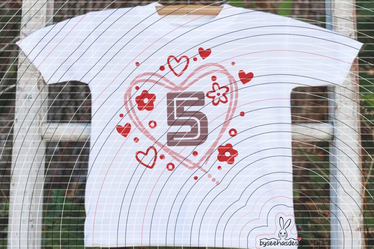 Zahlenherz 1-9 Plotterdatei SVG DXF - Bild 9