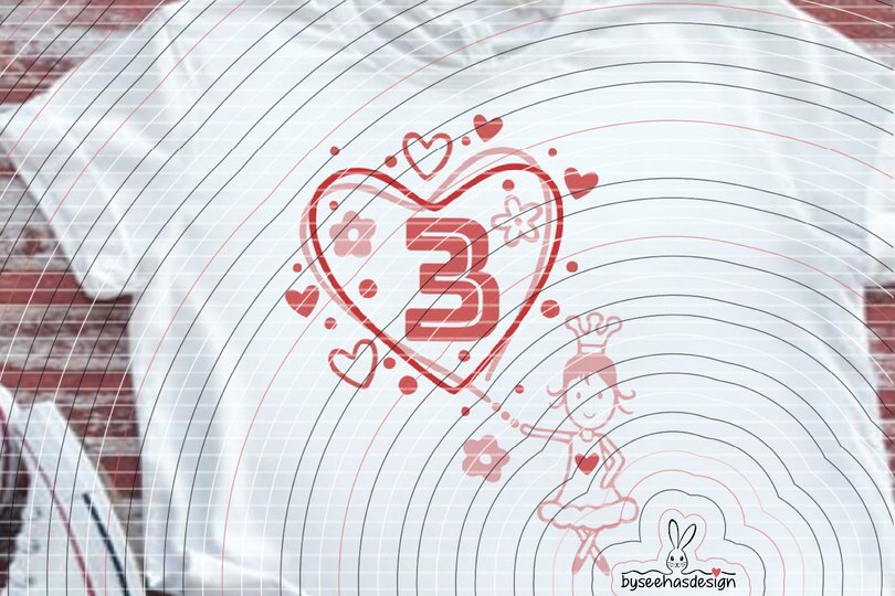 Zahlenherz 1-9 Plotterdatei SVG DXF