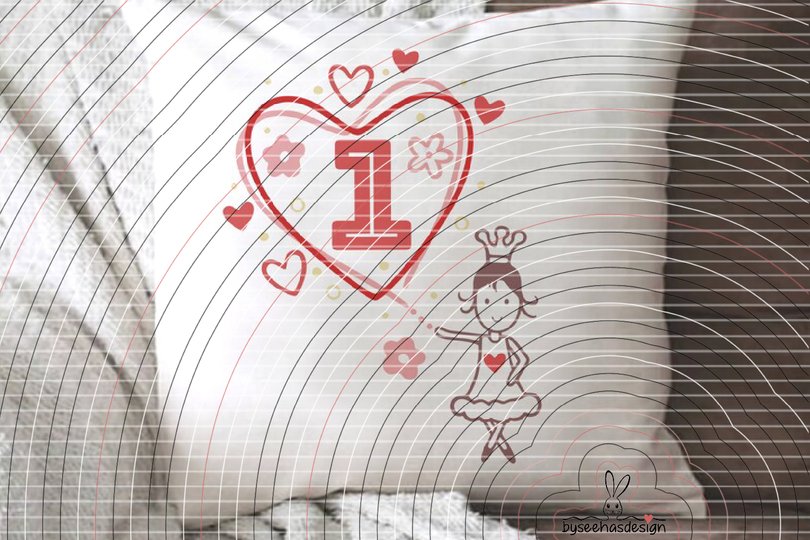 Zahlenherz 1-9 Plotterdatei SVG DXF