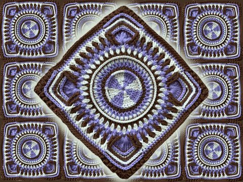 Grannymuster  "Großer Kreisel"