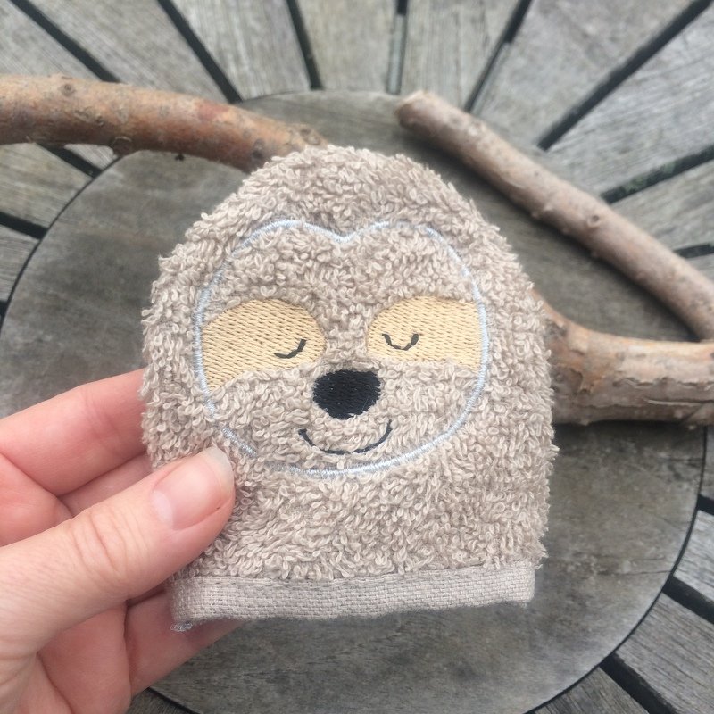 Faultier-Waschlappen Stickdatei  ITH 10x10 - Bild 8