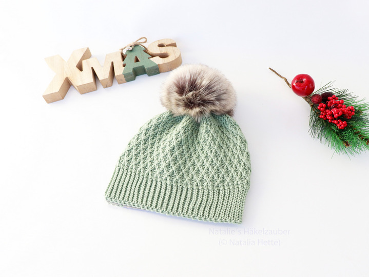 Warm beanie "Flora" (sporty or slouchy, all sizes)