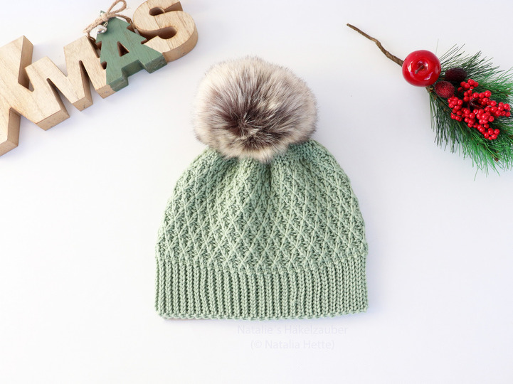 Warm beanie "Flora" (sporty or slouchy, all sizes)