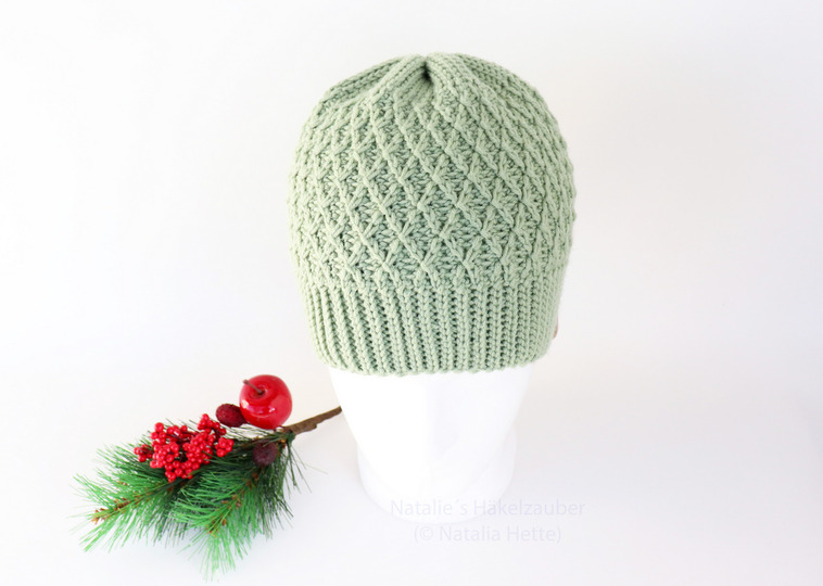 Warm beanie "Flora" (sporty or slouchy, all sizes)