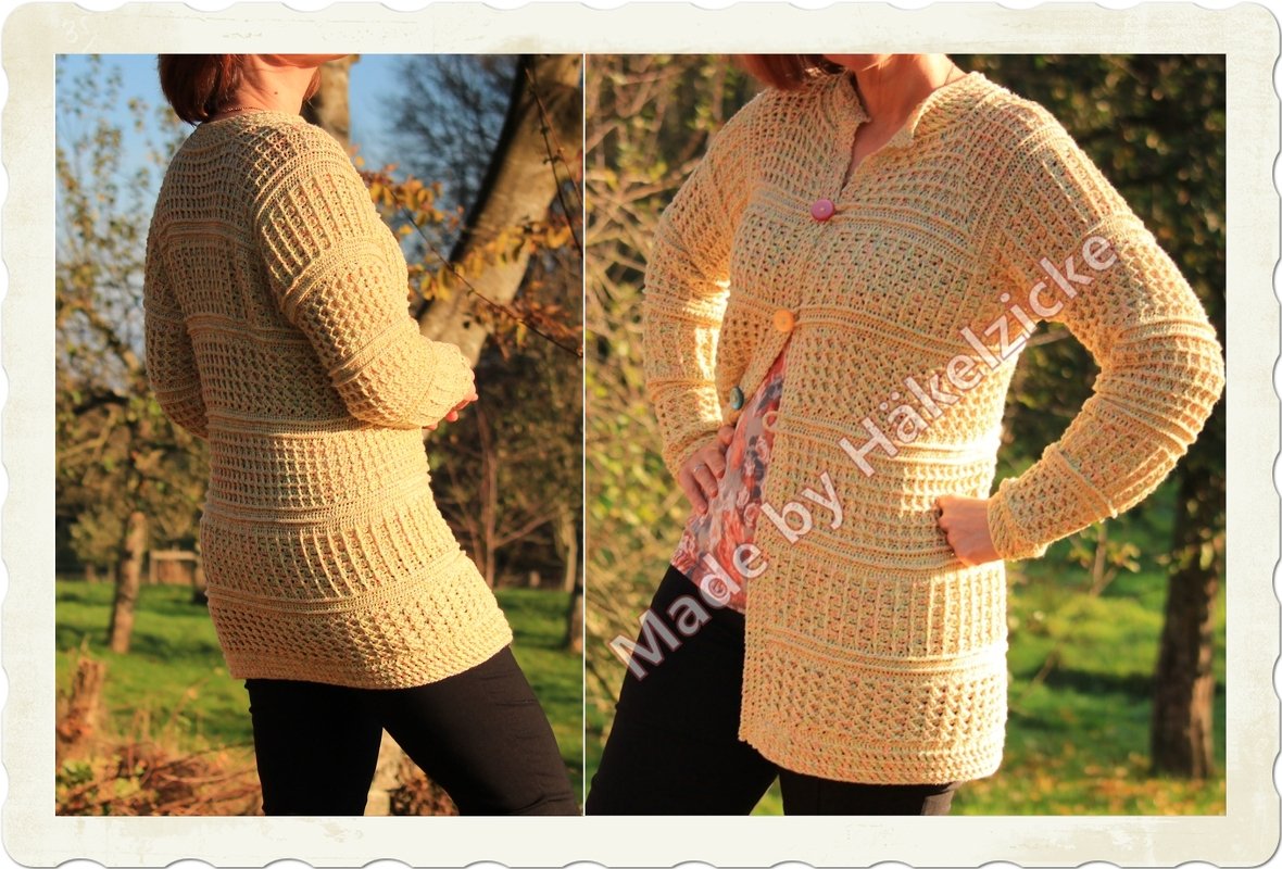 Anleitung für Cardigan "Häkelzickes Kuscheltraum" RVO alle Größen möglich
