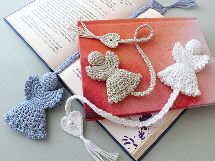 Lesezeichen / Schlüsselanhänger / Taschenbaumler "Engel mit Herz"