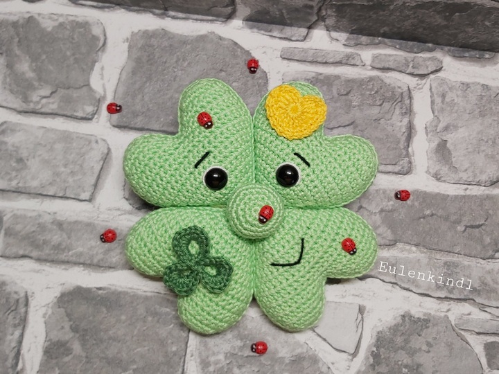Häkelanleitung Kleeblättchen "GoodLuck"