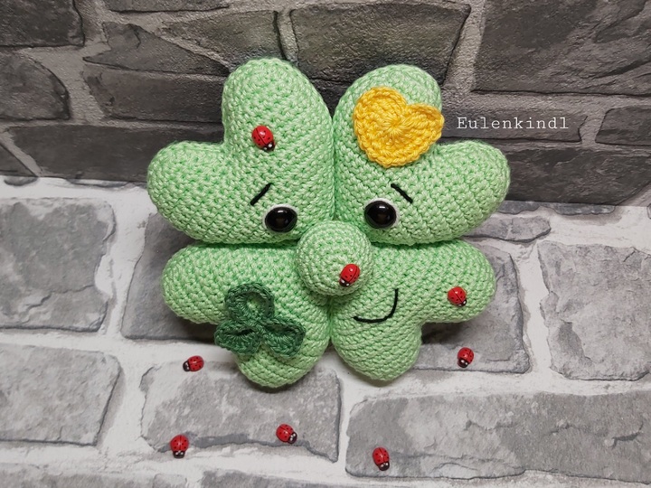 Häkelanleitung Kleeblättchen "GoodLuck"