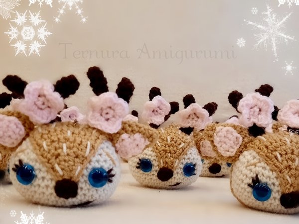 Crochet pattern deer head PDF Ternura Amigurumi English - Deutsch - Dutch
