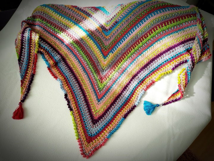 Potpourri Wonder - Häkelanleitung für Tuch, Schal oder Decke