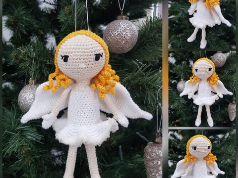 Häkelanleitung schöner Engel / Christkind Puppe mit 20 cm