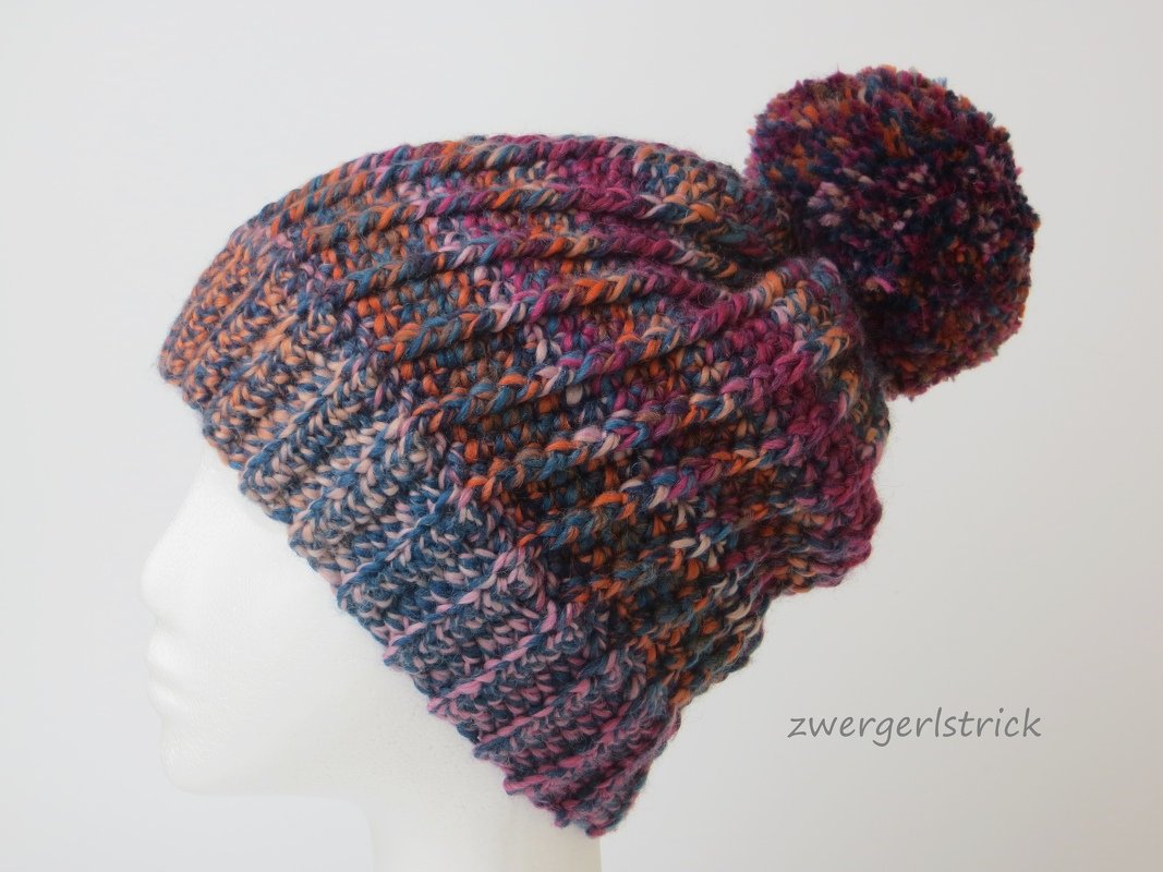 Häkelanleitung für warme Winter Beanie Mütze - Bild 2