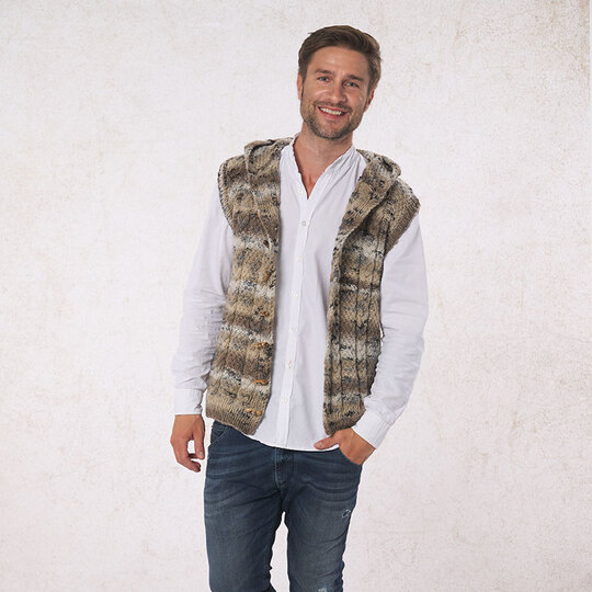 Strickanleitung Herrenweste "Corvara" 761101