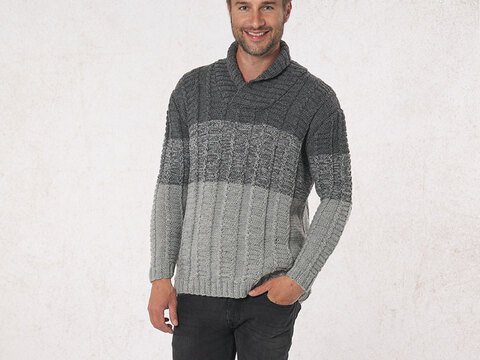 Strickanleitung Herrenpullover "Feinstrumpf" 761130