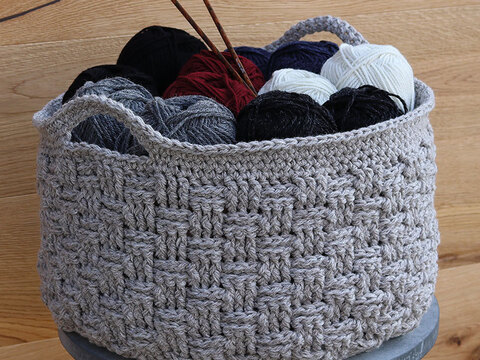 Häkelanleitung Gehäkelter Korb "Trachtenwolle" 761149